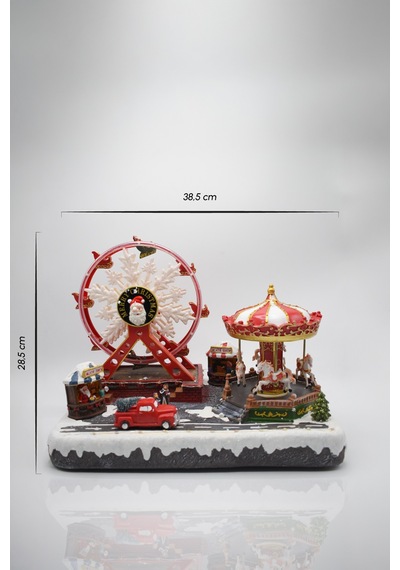 Waldern Premium Collection Dekoratif Lunapark Temalı Yılbaşı Süs 38 28 Cm