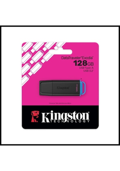 Kıngston Dtxg2/128gb Usb 3.2 Datatraveler Exodia Gen 1 Flash Bellek Siyah-mavi