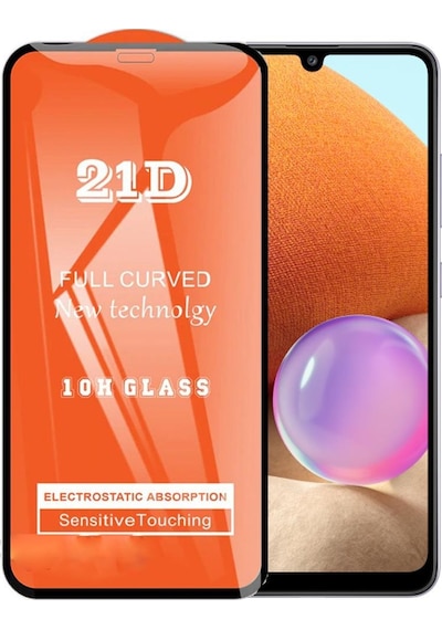 Samsung Uyumlu A32 4G Ekran Koruyucu 21D Tam Kaplayan Kavisli