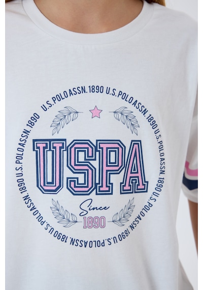 U.s. Polo Assn. 2501 %100 Pamuk Cepli Kız Çocuk Şort Pijama Takım Beyaz