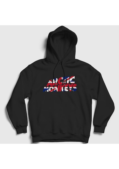 Presmono Unisex British Arctic Monkeys Kapüşonlu Sweatshirt Siyah