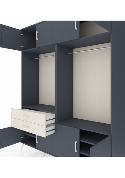 Hyperion Gardrop 7 Raflı 2 Çekmeceli 2 Askılı 176x44x221 Antrasit-antrasit/aytaşı Antrasit/aytaşı Hyperion Gardrop 7 Raflı 2 Çekmeceli 2 Askılı 176x44x221 Antrasit-antrasit/aytaşı Antrasit/aytaşı