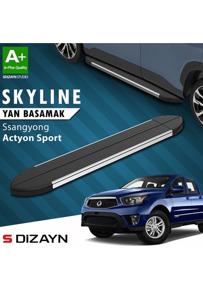S-dizayn Ssangyong Actyon Sports Skyline Krom Yan Basamak 203 Cm 2007-2018 A+ Kalite