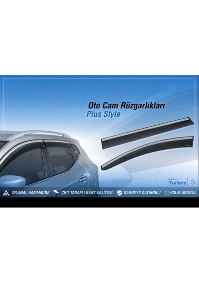 Sunplex Chery Uyumlu Omoda 5 2023 Sonrası Chrome Style 4 Lü Set Kromlu Cam Rüzgarlığı Ön Ve Arka Parça
