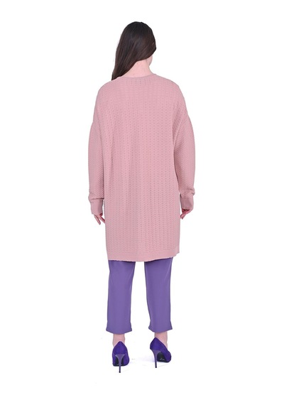 İnvee Ripple Triko Hırka Somon-656 Somon