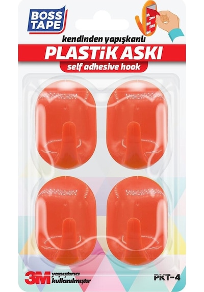 3m Bantlı Mutfak Banyo Havlu Bornoz Turuncu Duvar Askısı Plastik Turuncu Diğer