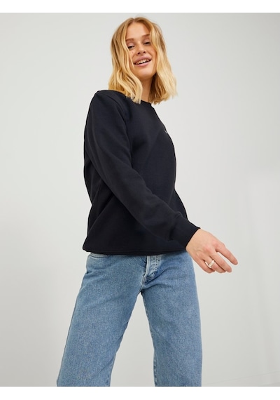 Jjxx Sıfır Yaka Rahat Kesim Siyah Kadın Sweatshirt 12223962 001