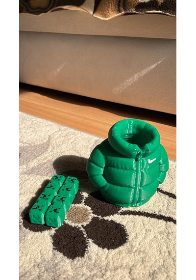 3d Baskı Kalemlik Ve Stres Küpü Seti Yeşil