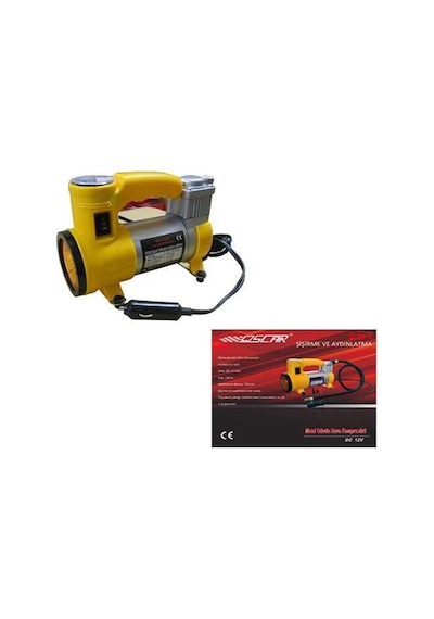 Oscar Araç Lastik Hava Kompresörü Metal Gövde Işıklı 150psi Oscar Osn-0256