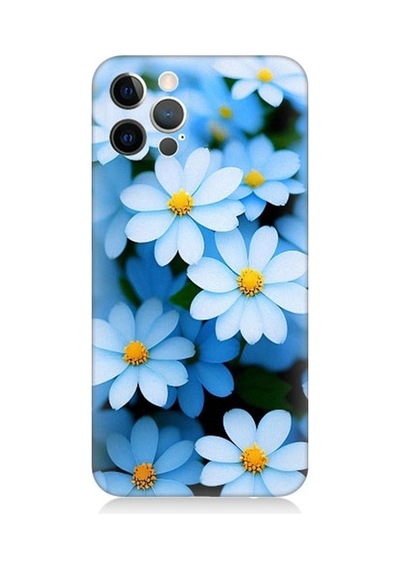 Apple Uyumlu iPhone 12 Pro Max Soft Renkli Papatyalar Desenli Silikon Kılıf