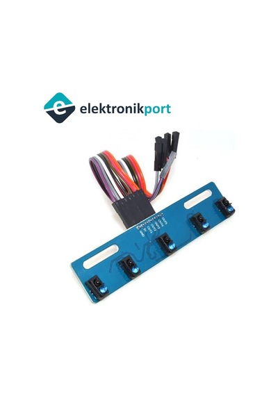 Elektronikport-Tcrt5000L 5 Kanal Kızılötesi Sensör Modülü 5'Li Çizgi İzleyen Sen
