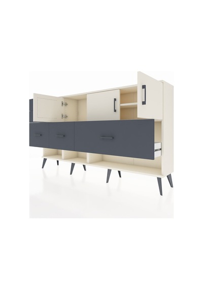 Arges Konsol 3 Raflı 5 Çekmeceli 3 Kapaklı 176x30x99 Aytaşı-aytaşı/antrasit Aytası/antrasıt - Aytası Arges Konsol 3 Raflı 5 Çekmeceli 3 Kapaklı 176x30x99 Aytaşı-aytaşı/antrasit Aytası/antrasıt - Aytası