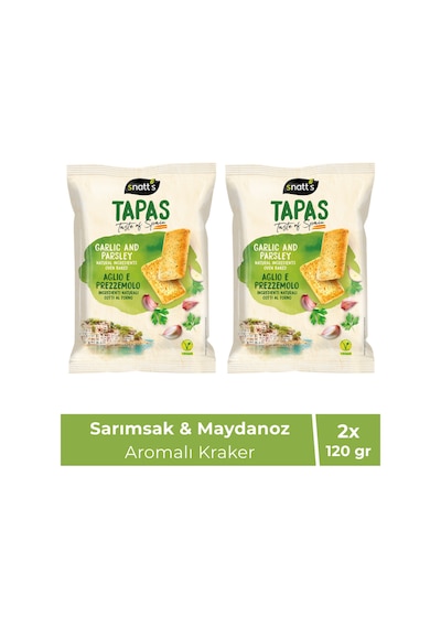 Sarımsak & Maydanoz Aromalı Kraker 120 Gr X2 Adet