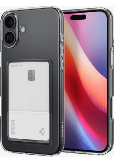 Apple Uyumlu iPhone 16 Plus Kılıf Crystal Slot Crystal Clear - Acs08083