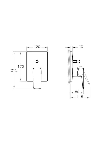 Artema Root Square Ankastre Duş Seti Krom A49280