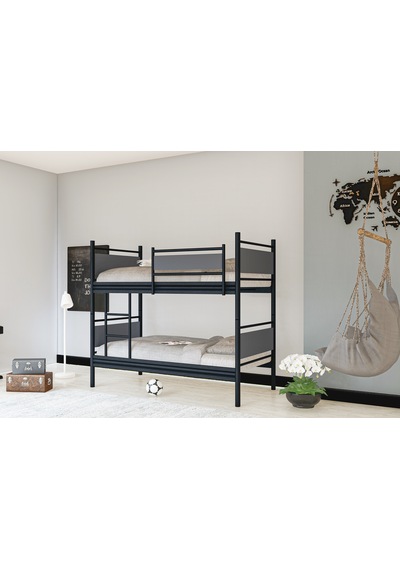 Metalia Gm 128 Star Ahşap Metal Ranza Siyah-Antrasit Gri