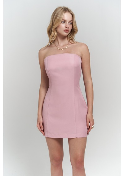 Mai Studios Co. Mai Collection Clara Straplez Pembe Elbise Pembe