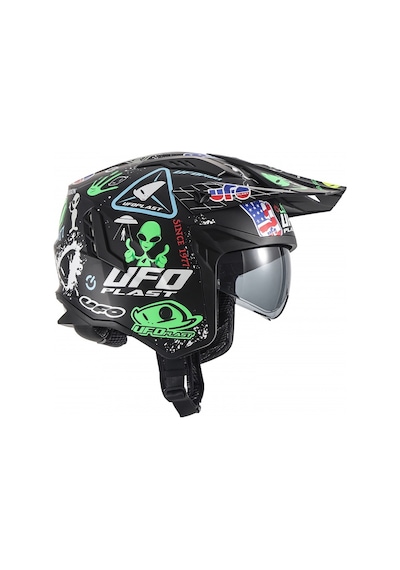 Ufo Plast Sheratan Jet Açık Kask Siyah