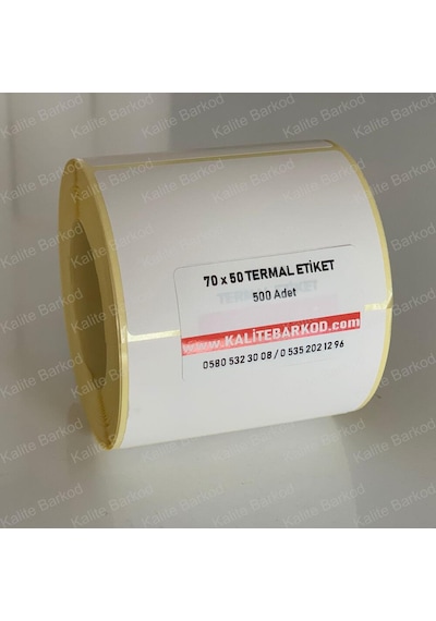 70X50 Termal Etiket Rulo Barkod Etiket Kalite Barkod