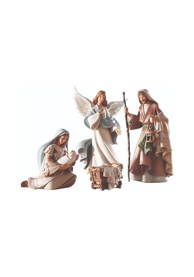 Avalon Gallery Noel İçin Doğum Setleri - Kapalı Bethlehem Geceleri Doğum Sahnesi, 5 Parça, Kutsal Aile 1