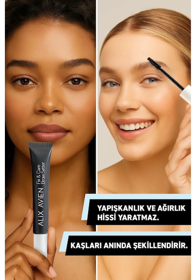 Alix Avien Fix & Care Brow Setter Make Up Fixing Uzun Süre Kalıcı Doğal Hacim Veren Besleyici Kaş Sabitleyici Bakım Jeli