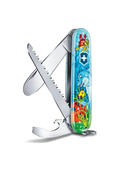 ​Victorinox 0.2373.E1 My First Victorinox Yunus Desenli Kamp Çakı ve B Çok Renkli