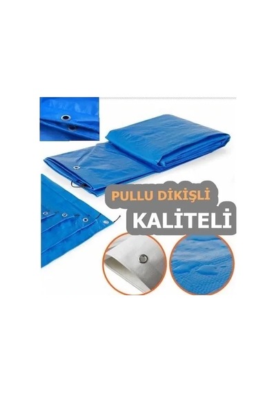 10x18 Mavi Ebatlı Pvc Branda Gölgelik Su Geçirmez Çadır - 140 Gr/m²