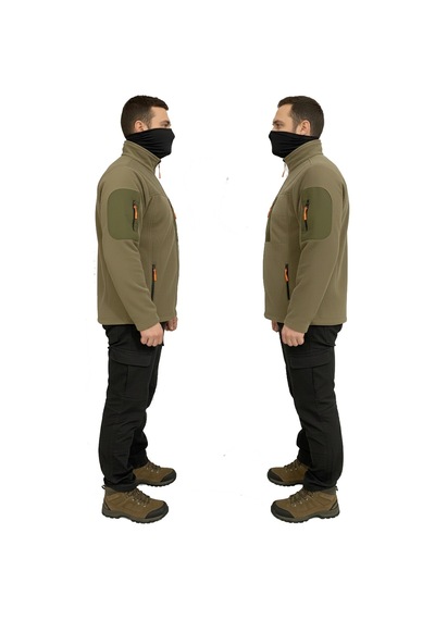 Mysia Outdoor Haki Soft Shell Taktik Polar Mont Avcı 7 Cep Çok Renkli