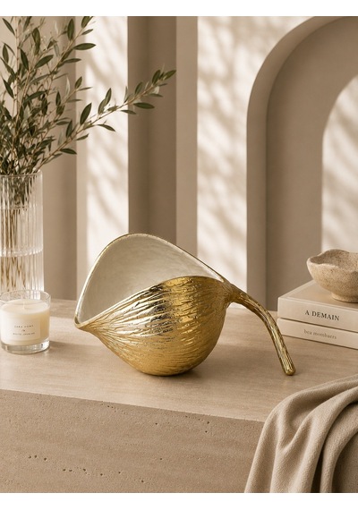 Krem Gold Chestnut Dekoratif Obje - Büyük Boy-7169