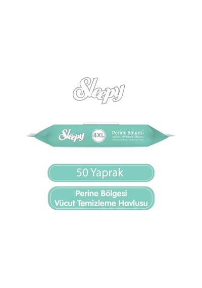Sleepy Perine Bölgesi Vücut Temizleme Havlusu 50 Yaprak