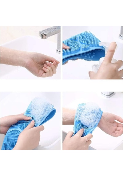 Sunup Sn-25949 Çift Taraflı Vücut Ve Sırt Yıkama Silikon Banyo Lifi