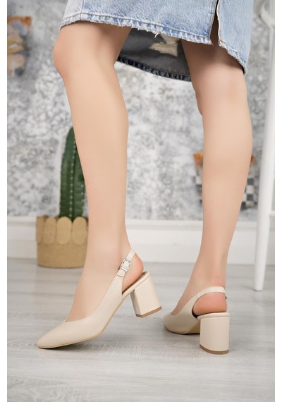 Nesilshoes Nesil Shoes Senyo 065 Ten Arkası Açık Kadın Sandalet