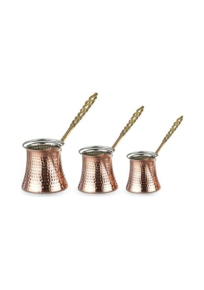 Bakır Cezve 3lü Set