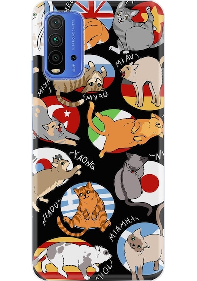 Xiaomi Redmi 9T Kılıf Desenli Miyavlamalar 1793
