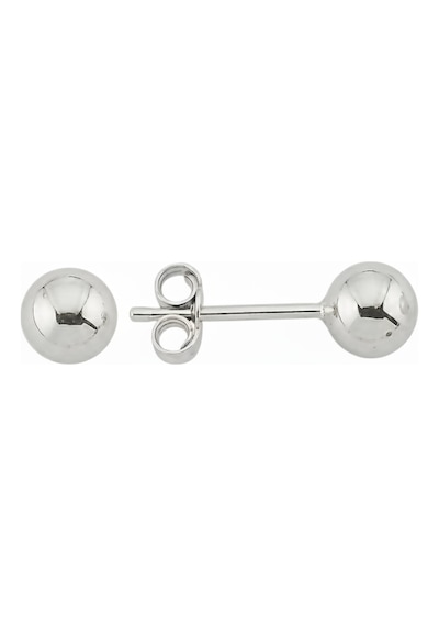 14 Ayar Altın Top Küpe 3 Mm Beyaz Altın