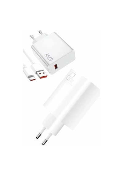 Beyaz Ultra Plus Hızlı Şarj Seti Şarj Adaptörü Ve Kablosu 67w Belirtilmemiş