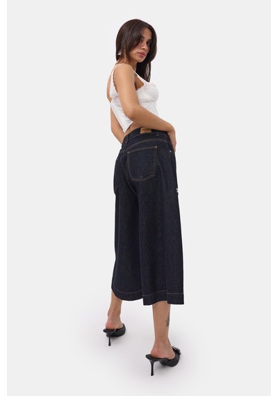 it's basic Kadın İndigo Selvedge 7s6-50 Maxi Boy Tasarım Bermuda Şort