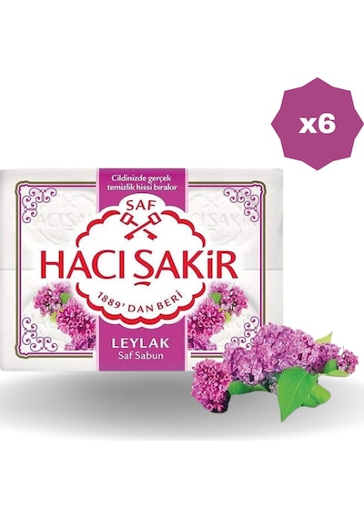 Hacı Şakir Leylak Kokulu Banyo Sabunu 600 G 6 Adet