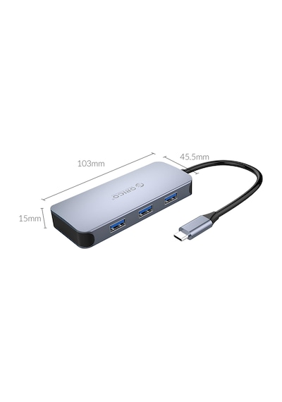 Orico Type-C to 3*USB 3.0 4K HDMI Gigabit Ethernet PD Çoklayıcı Dönüştürücü Hub