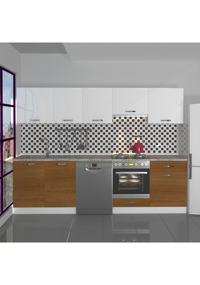 Decoraktiv Elite 280 Ankastre Fırın Modüllü Mdf Hazır Mutfak Dolabı - Tezgah Dahil - Ceviz - Beyaz Beyaz - Ceviz Decoraktiv Elite 280 Ankastre Fırın Modüllü Mdf Hazır Mutfak Dolabı - Tezgah Dahil - Ceviz - Beyaz Beyaz - Ceviz
