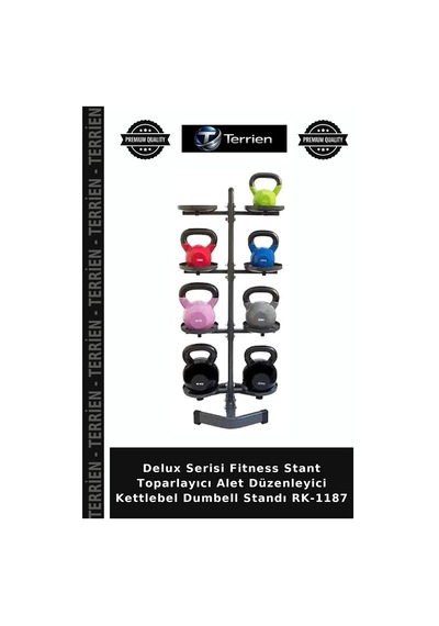Delux Serisi Fitness Stant Toparlayıcı Alet Düzenleyici Kettlebel Dumbell Standı Rk-1187