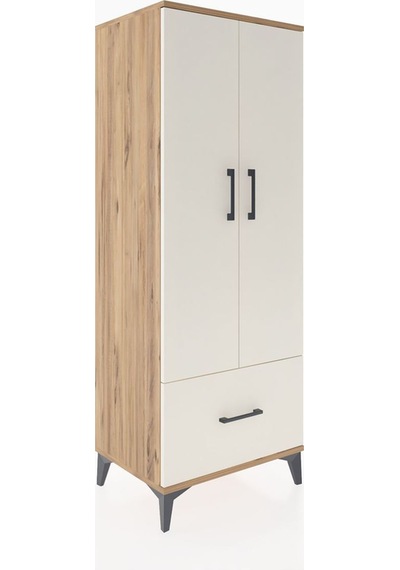 Hyperion Dolap 4 Raflı Tek Çekmeceli 2 Kapaklı 60x44x163 Çam-aytaşı Atlas Çam