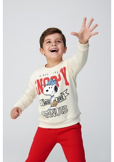 Erkek Çocuk Snoopy Baskılı Eşofman Takım Dmb-4141 Kırmızı