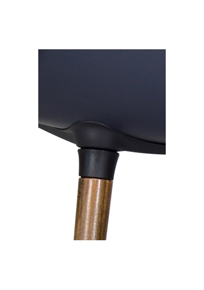 Vilinze Eames Kestane Ahşap Ayak Plastik Füme Sandalye Eames-beyaz Füme - Kestane