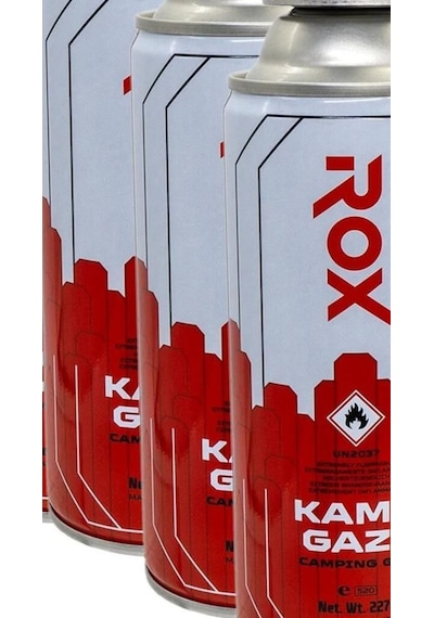 Rox Kamp Ocak Gazı Valfli Kartuş 227gr - 24 Adet Beyaz
