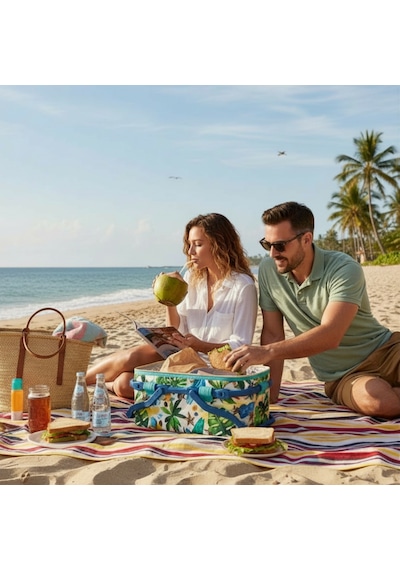 25 Lt Piknik Sepeti 1308 Picnic Bag -362 Karışık/Çok Renkli