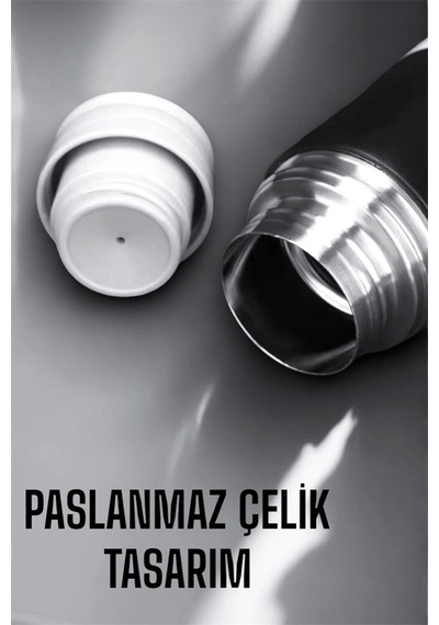 500 Ml Kapasiteli Taşınabilir Basınçlı Termos Seti Günlük Kullanım İçin İdeal Açık Gri