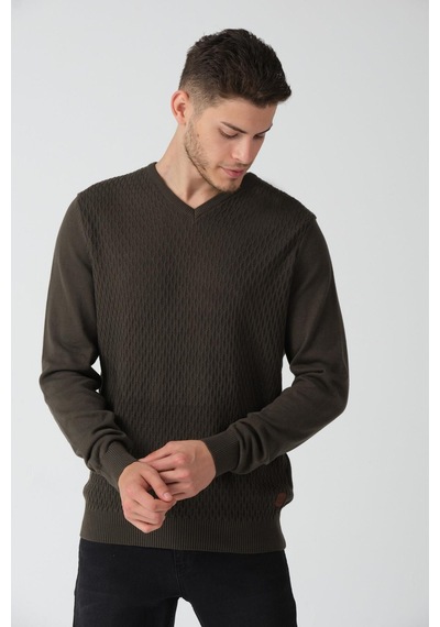 Alexander Gardi Alexandergardı V Yaka Regular Fit Kazak E20-512400 001