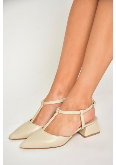 Fox Shoes U998243309 Ten Alçak Topuklu Kadın Ayakkabı Ten