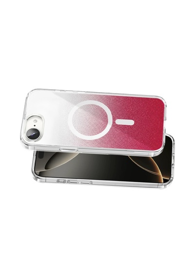 Onegif Apple İphone 17e Sora Simli Magsafe Kapak - Kırmızı - Kırmızı